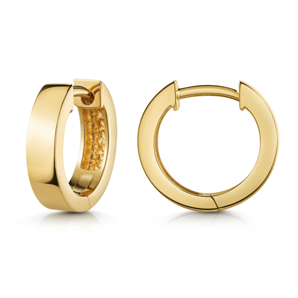 Lovebird Klappcreolen Gelbgold 585 - 15mm - 3,5mm breit