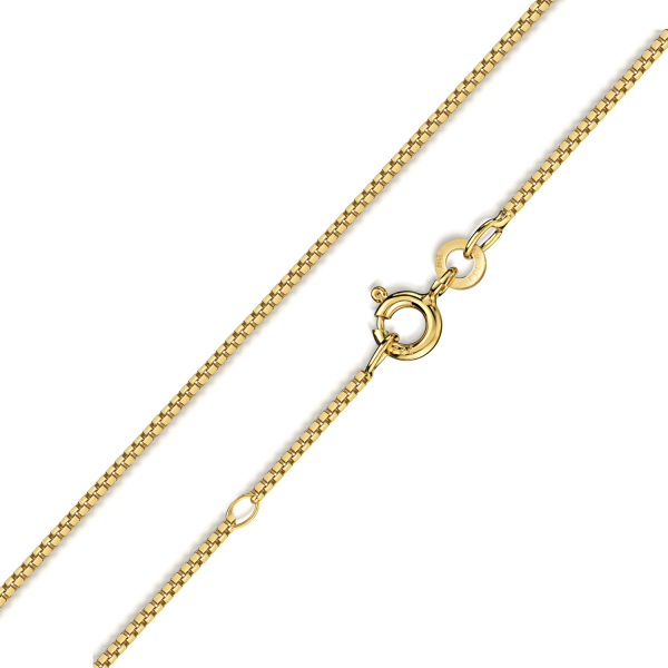 Venezianerkette Gold 333 - 1mm breit - 45cm mit Zwischenöse