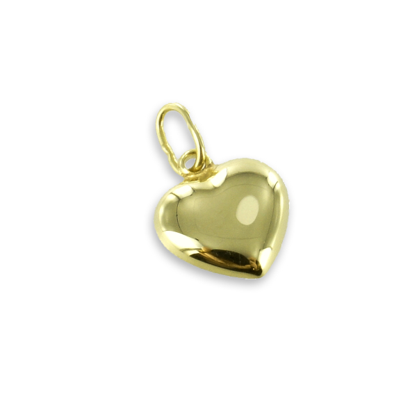 Anhänger Herz Gold 333 - Vollplastisch - 10mm hoch
