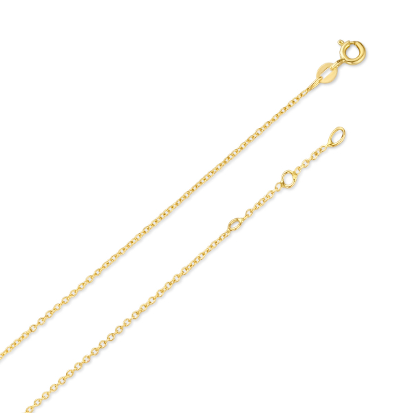 Ankerkette Gold 585 - 0,8mm breit - 45cm mit Zwischenösen