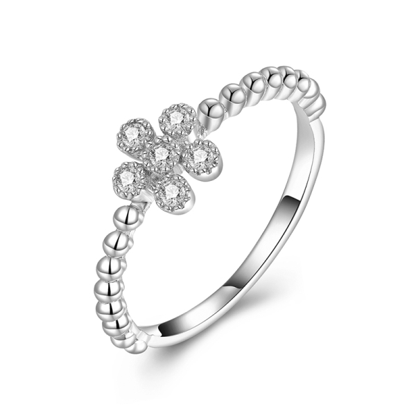 Damenring Silber 925 - 6 Zirkonia