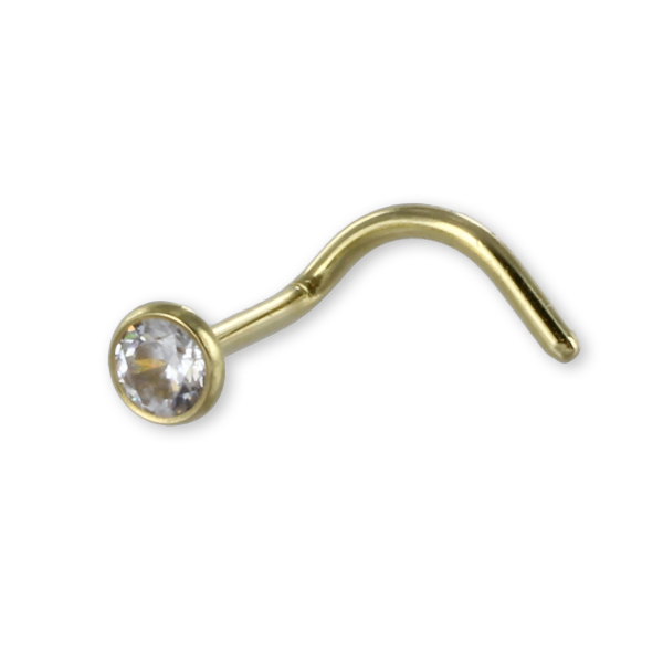 Nasenstecker Zirkonia Gold 750 - 2,5mm
