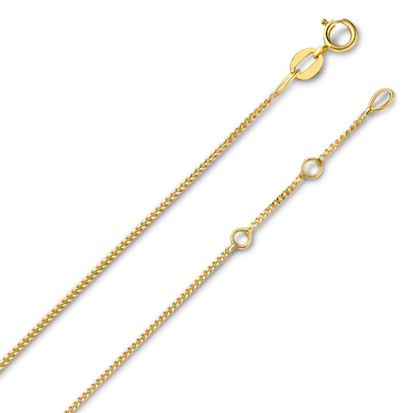 Panzerkette 1,0mm Gold 585 - 45cm
