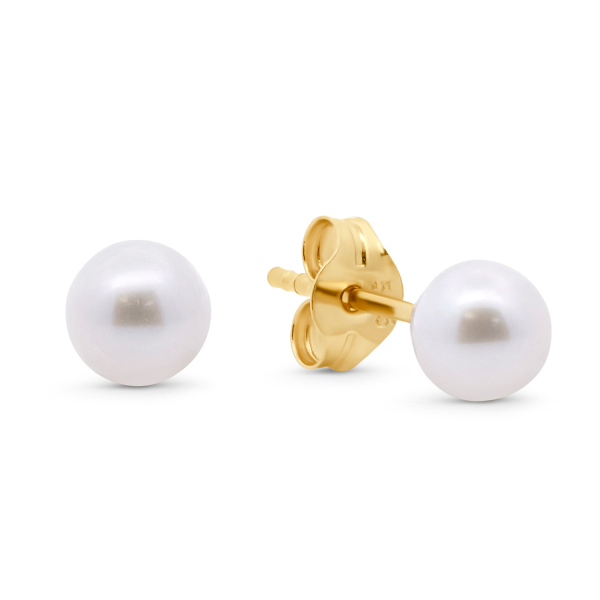 Ohrstecker Süßwasser-Zuchtperle Gold 585 - 4 bis 4,5mm