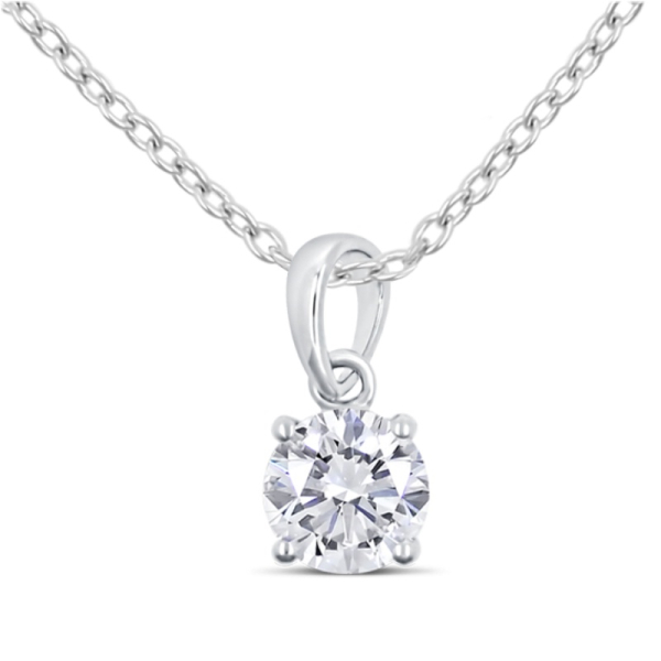 Lovebird Collier mit Zirkonia 101 Facetten 6mm Silber 925 rhodiniert