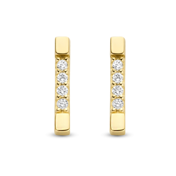 Ohrstecker mit 8 Zirkonia Gold 585