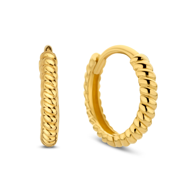 Klappcreolen twisted Gold 585 - Ø 13mm