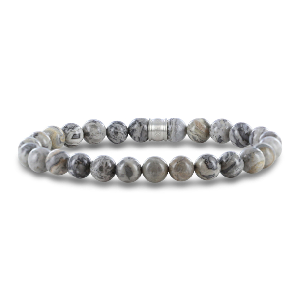 Frank 1967 Armband Edelstahl IPS - Landschaftsjaspis 8mm