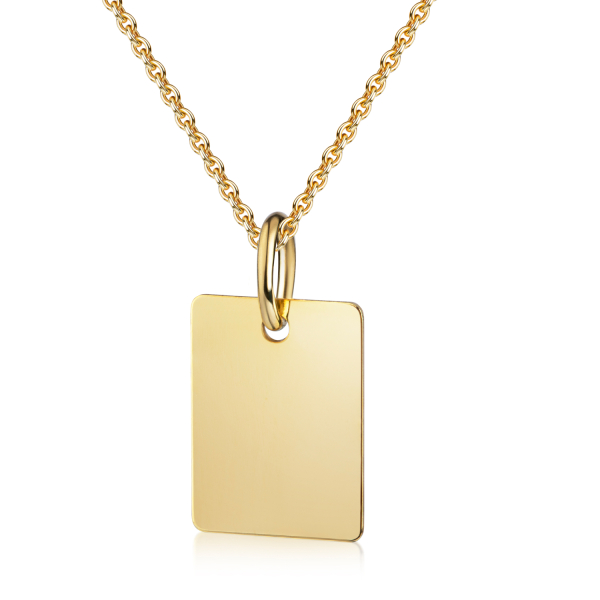 Gravurplatte Rechteck Gold 333 - 10x13,5mm - Bild 2
