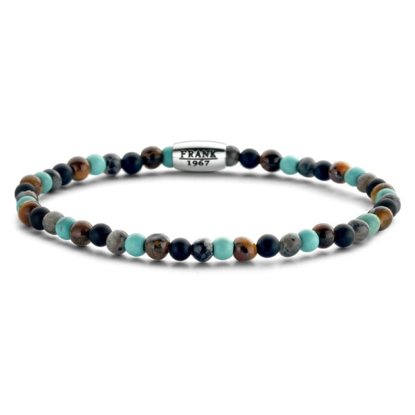 Frank 1967 Armband Edelstahl - Multicolor 4mm mit Mittelstück