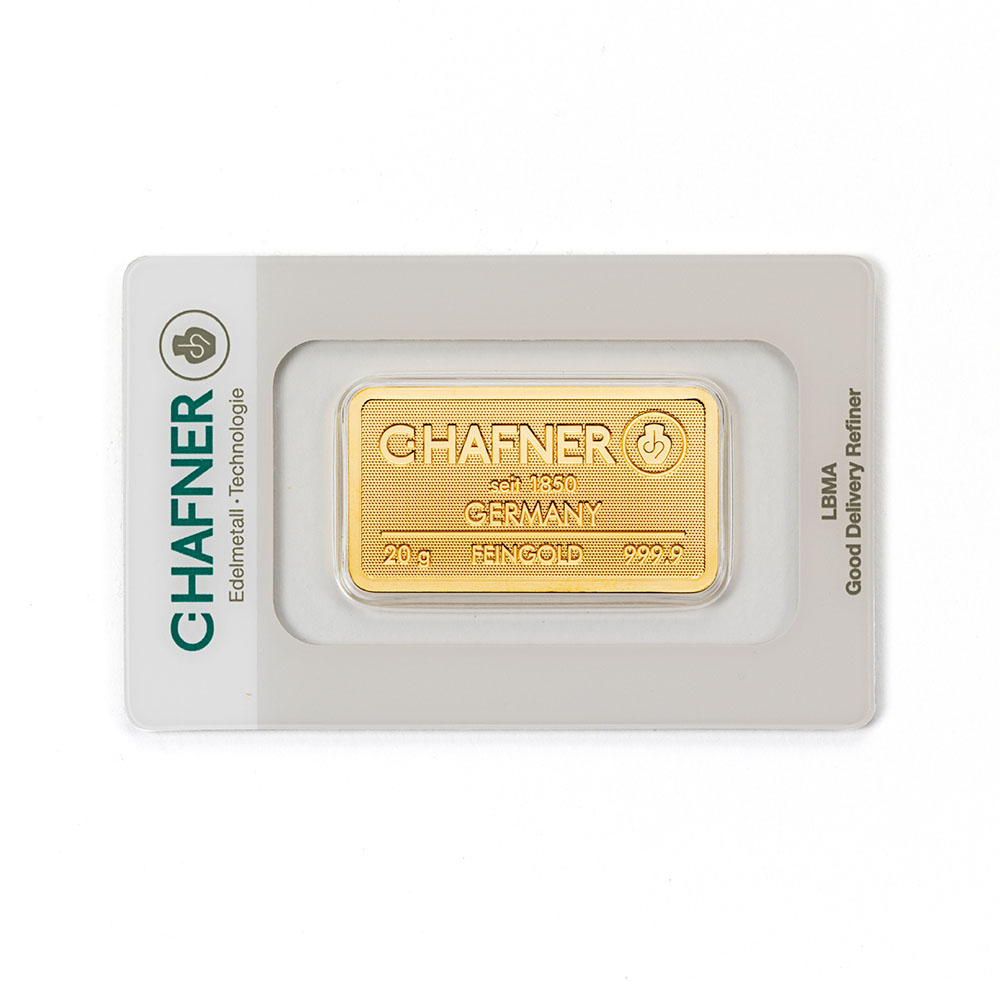 20g Goldbarren C.HAFNER - 999,9 Feingold - Neuware