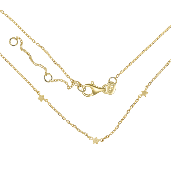 Collier mit 3 Sternen Silber 925 vergoldet - 18 Karat - 38/40/42cm - Bild 2