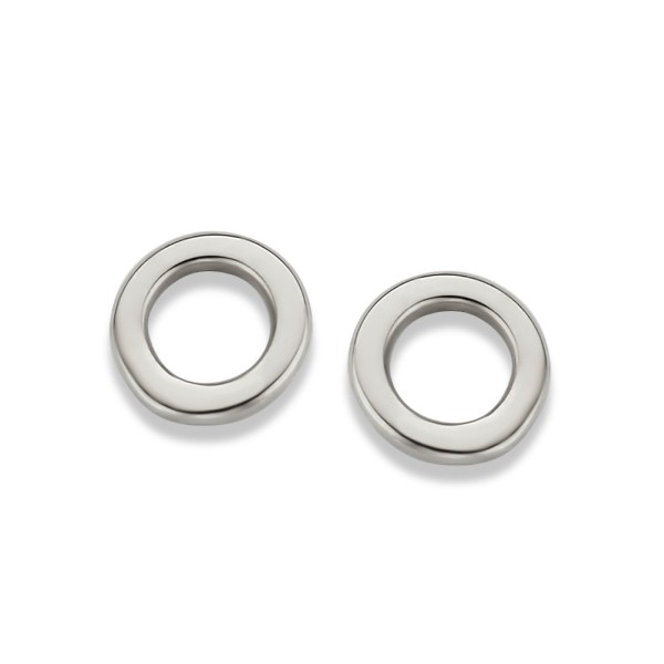 Ohrstecker Circle Weißgold - Ø 4mm