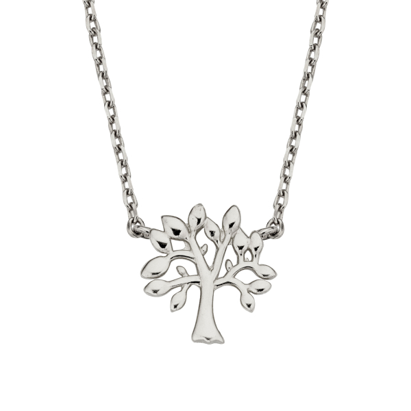Collier Lebensbaum Weißgold 585