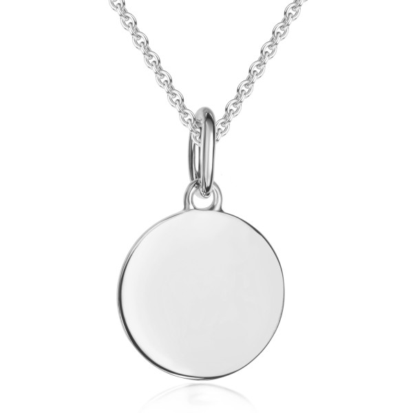 Anhänger Gravurplatte rund Silber 925 - Ø 13mm