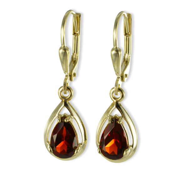 Ohrhänger Granat Gold 333