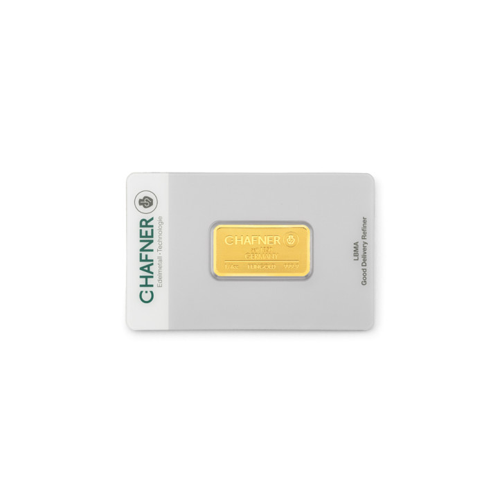 Goldbarren C. Hafner 1/4 oz - 7,78g Feingold 999,9 - Neuware