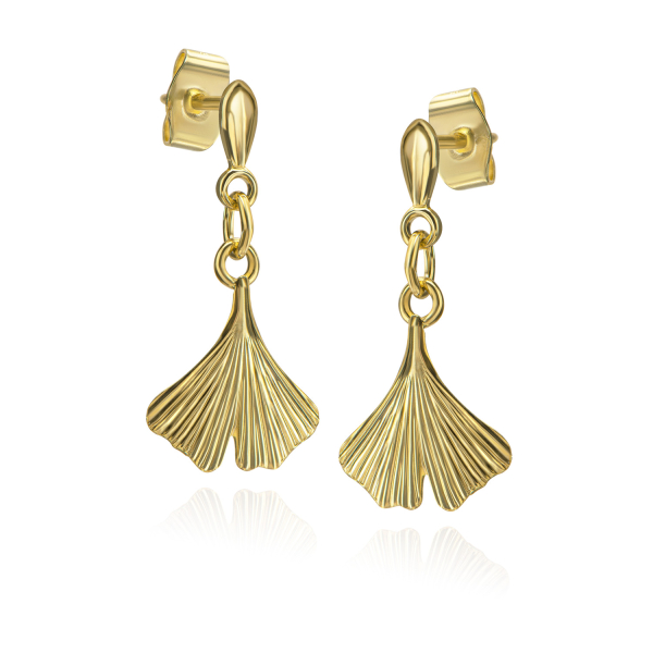 Ohrstecker mit Ginkgoblatt Gold 333