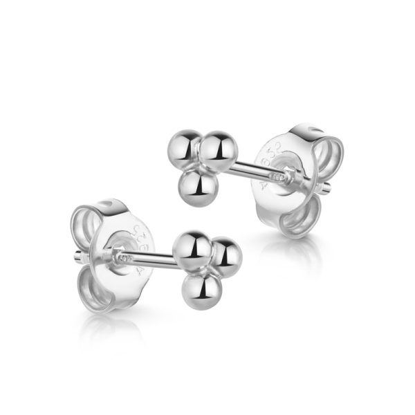 Ohrstecker mit 3 Kugeln Silber 925