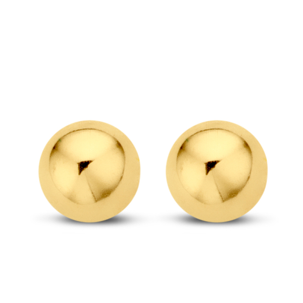 Ohrstecker Halbkugel Gold 585 - Hochglanz - Ø 4mm