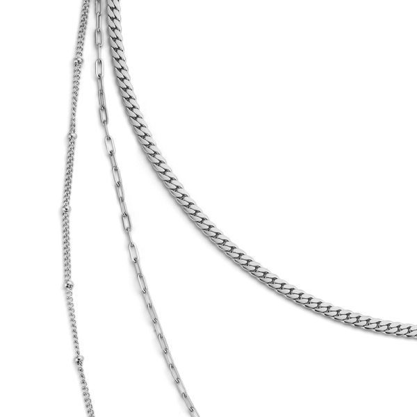 Lovebird Collier 3-reihig Edelstahl - Layering Look - Bild 2