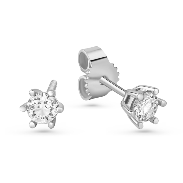 Lovebird Ohrstecker Weißgold 585 - Lab Grown Brillanten 0,40 ct - 6 Stotzen Fassung