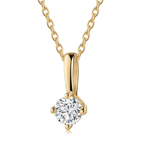 Lovebird Anhänger Lab Grown Brillant Gelbgold 585 - 0,20 ct - 4 Stotzen Fassung