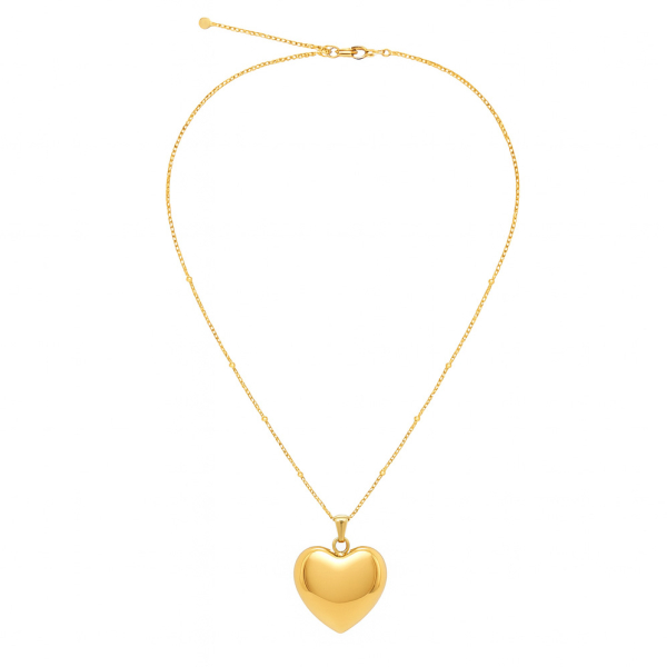 Lovebird Collier mit Anhänger Herz Edelstahl IPG - 80+5cm - Bild 2