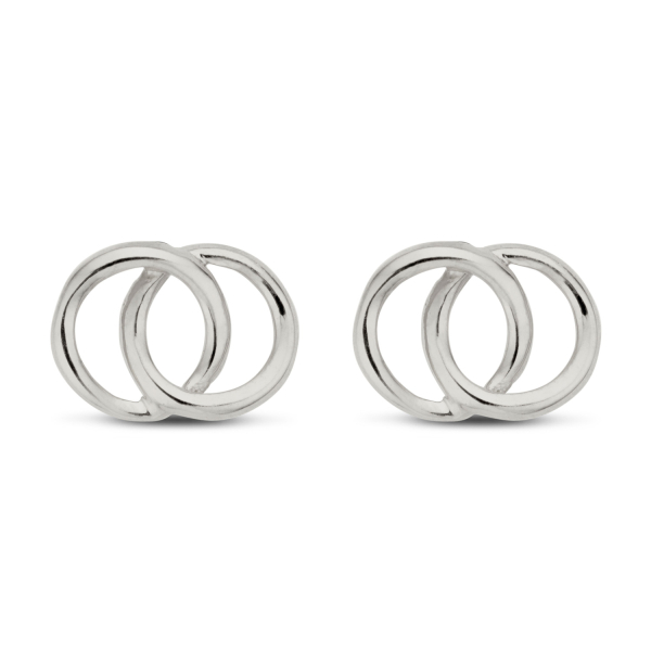 Ohrstecker Circles Weißgold - Ø 4,5mm