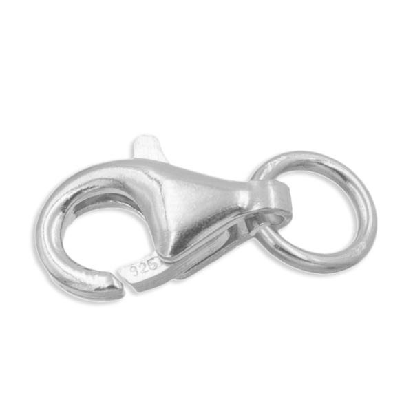 Karabiner mit Ring Silber 925 - 9mm