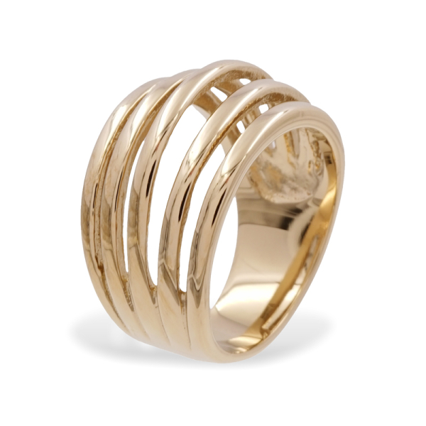 Damenring Chunky Edelstahl 316L PVD - 14mm breit
