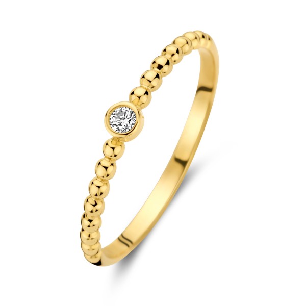 Damenring Zirkonia Gold 585 - 1,6mm breit