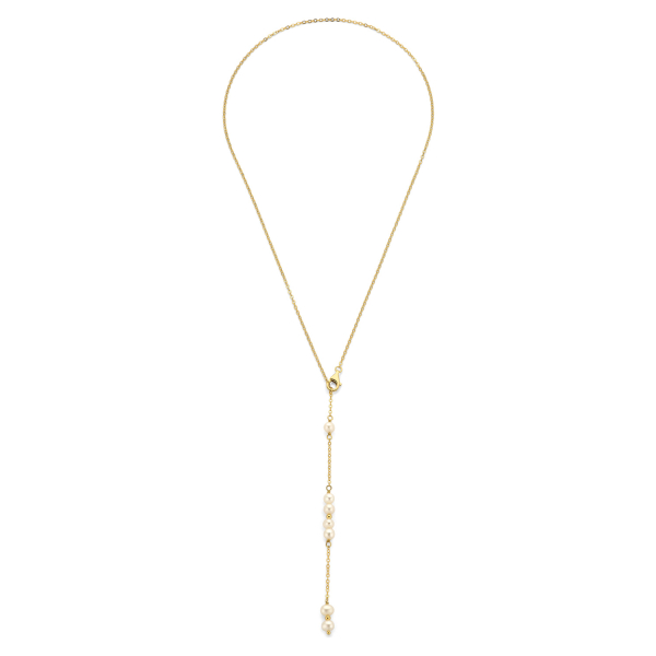 Y-Collier Silber 925 vergoldet - 7 Süßwasser-Zuchtperlen - Bild 2