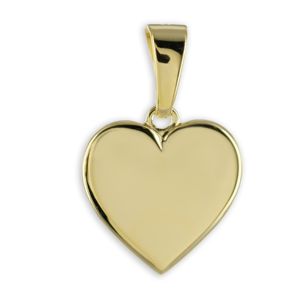 Gravurplatte Herz Gold 333 - 11x11mm