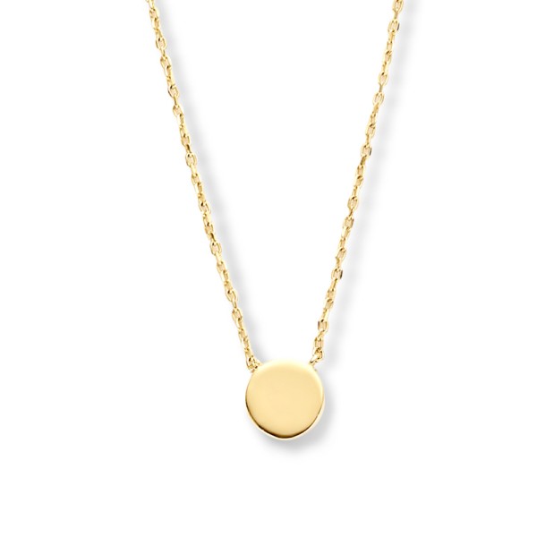 Collier mit Gravurplatte Gold 585 - Platte 6mm