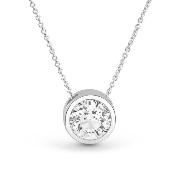 Anhänger Zirkonia Ø 6mm Silber 925 rhodiniert