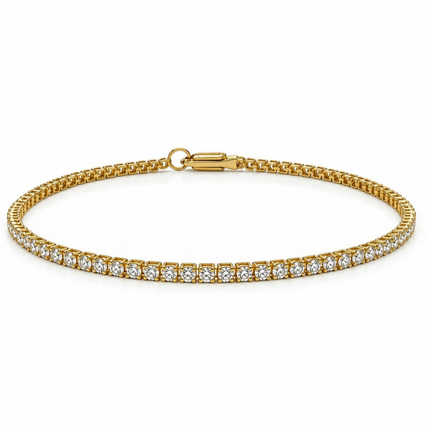 Tennisarmband Gold 585 - 3,20ct. Lab Grown Brillanten - 18,5cm