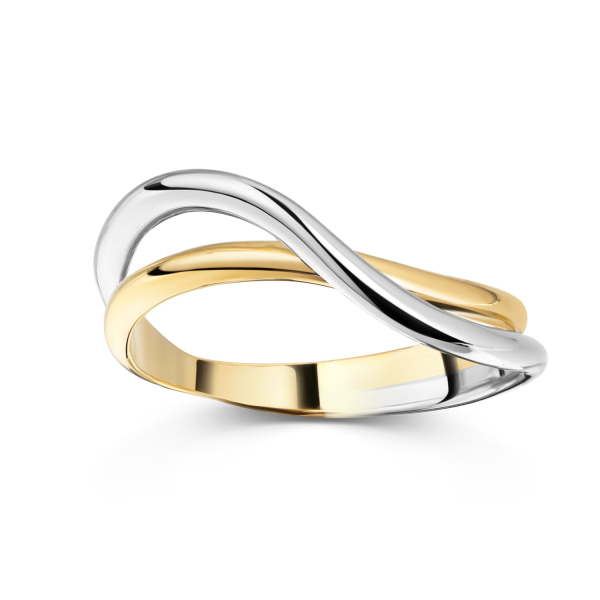 Ring Bicolor Silber 925 - Rhodiniert und teilvergoldet - Hochglanz - Bild 2