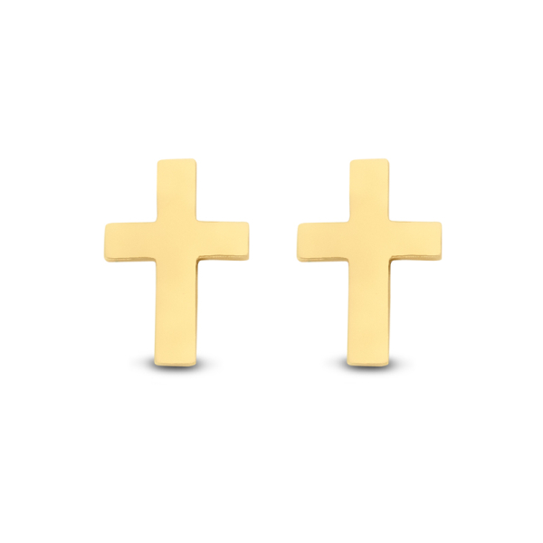 Ohrstecker Kreuz Gold 585 - 4x6mm