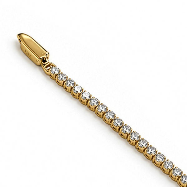 Tennisarmband Gold 585 mit Lab Grown Brillanten 1,55ct F/VVS - 18,5cm - Bild 2