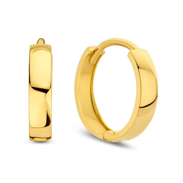 Klappcreolen Gold 585 - Hochglanz - Ø 14mm