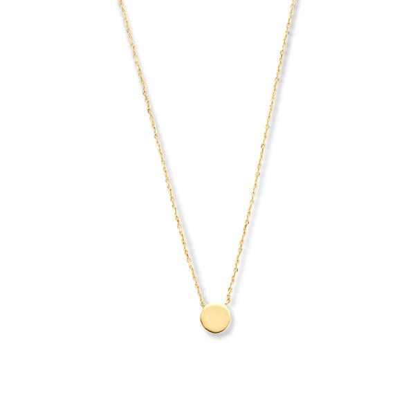 Collier mit Gravurplatte Gold 585 - Platte 6mm - Bild 2