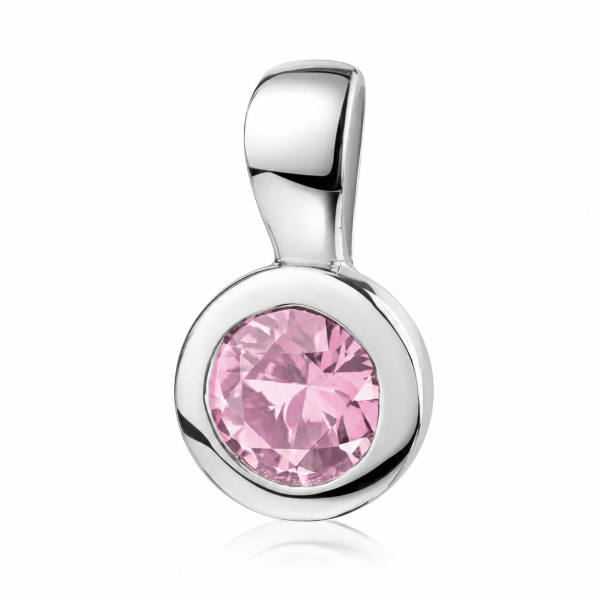 Anhänger Zirkonia Silber 925 rhodiniert - Ø 7mm