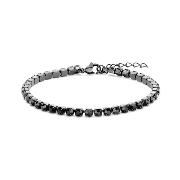 Frank 1967 Armband mit Zirkonia schwarz Edelstahl IPB - Zirkonia 4mm