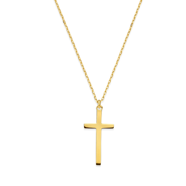 Collier mit Anhänger Kreuz Gold 585 - Kreuz 9x17mm