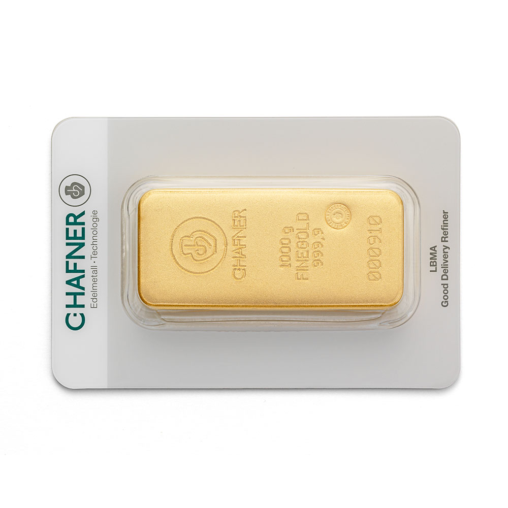 1000g Goldbarren C.HAFNER - 999,9 Feingold - Gussbarren