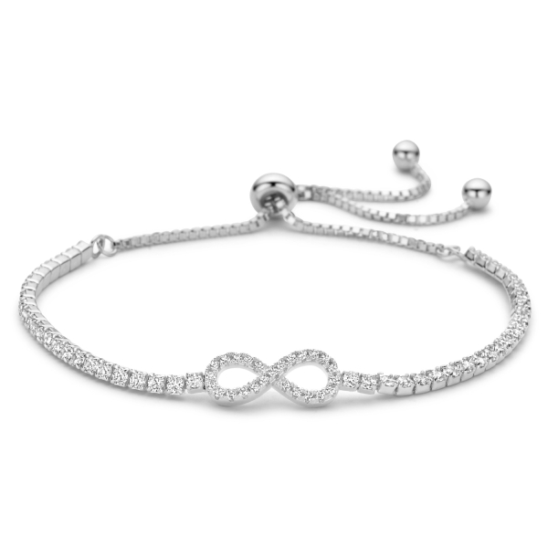 Armband Endless Silber 925 rhodiniert - 71 Zirkonia