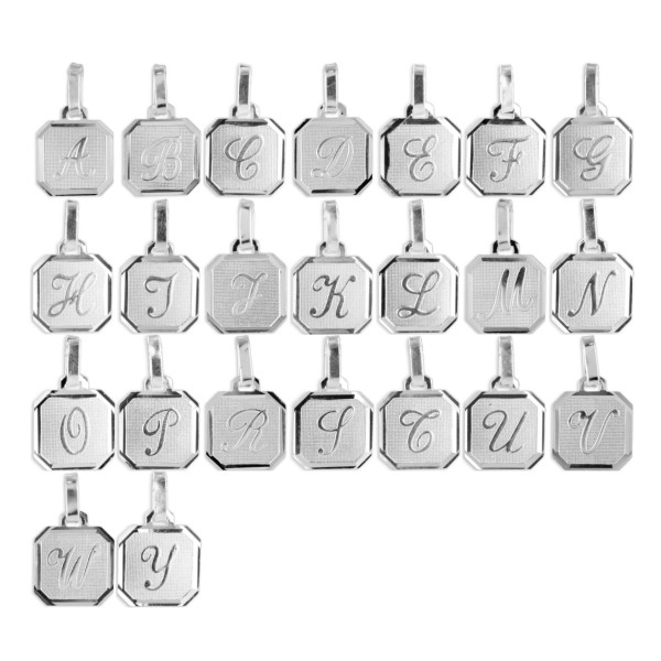 Buchstabenanhänger Silber 925 - Diamantiert und mattiert - Bild 2