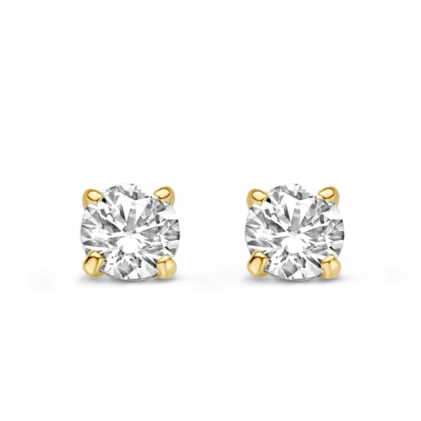 Ohrstecker Zirkonia Gold 585 - 3mm - 4-Stotzen-Fassung