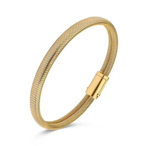 Milanaise-Armband Silber 925 vergoldet - 19cm - Magnetverschluss